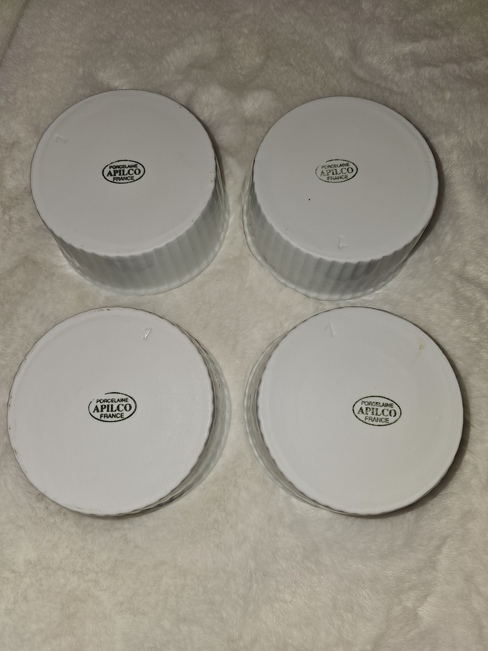 White Apilco Ceramic Ramekin Set - 4 Pack - Picture 2 of 3